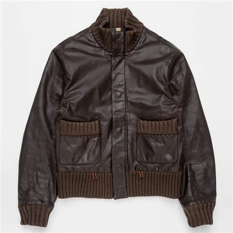 miu miu mens brown leather jacket|Miu Miu.